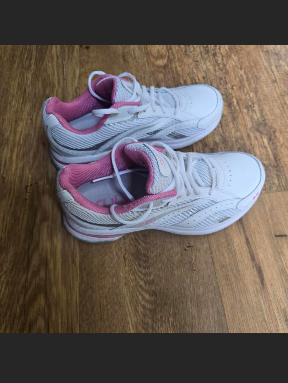 Ryka Kids White and Pink Sneakers